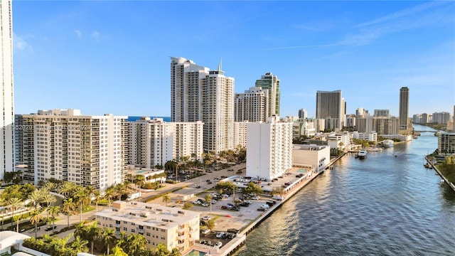 city view featuring a water view