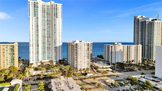 view of city featuring a water view