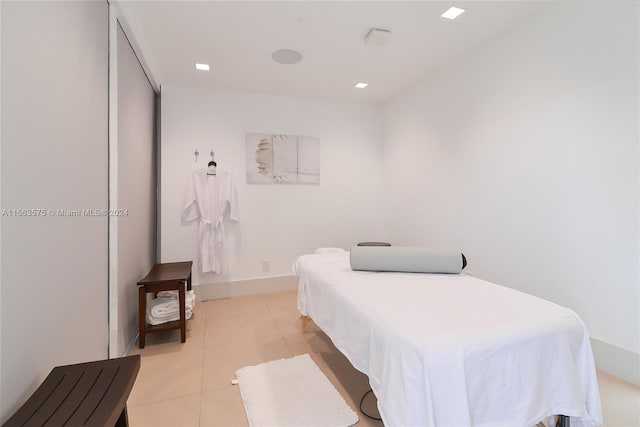 view of tiled bedroom