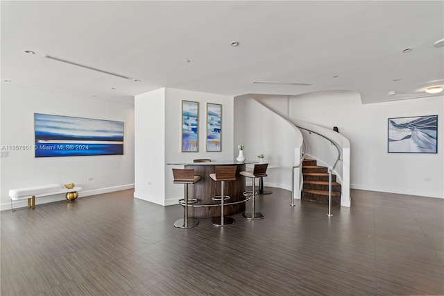 dining room with indoor bar