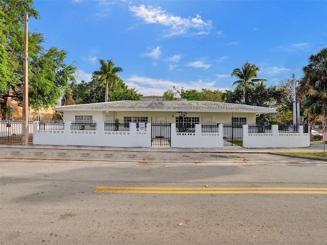 view of single story home