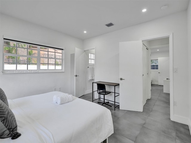 view of tiled bedroom