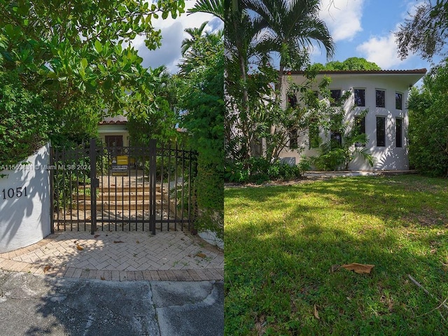 exterior space featuring a yard