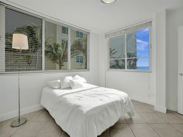 view of tiled bedroom