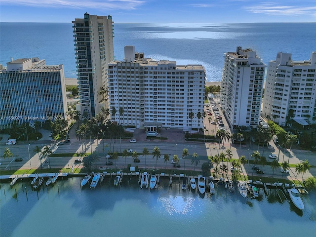 exterior space featuring a water view