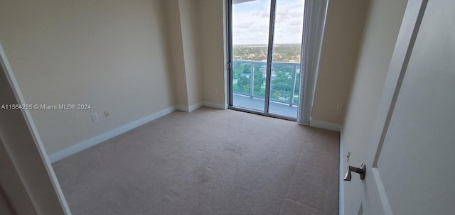 empty room featuring carpet flooring