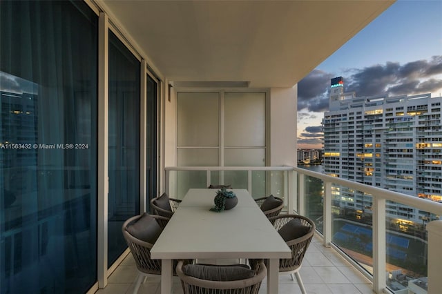 balcony featuring a view of city