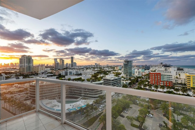 balcony featuring a view of city