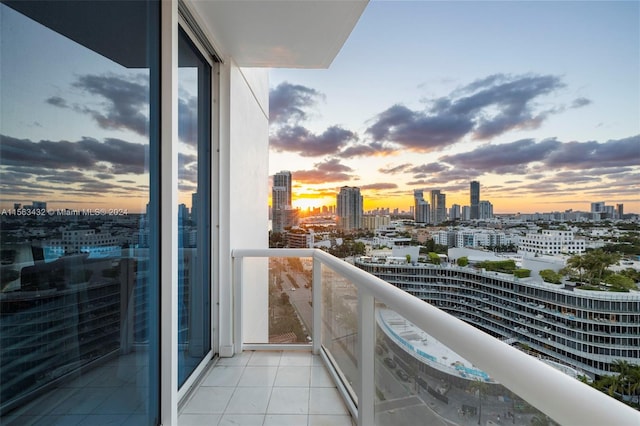 balcony with a city view