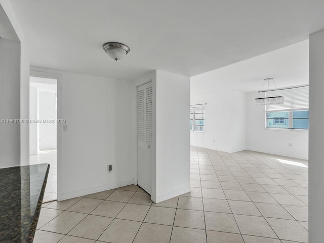 view of tiled spare room