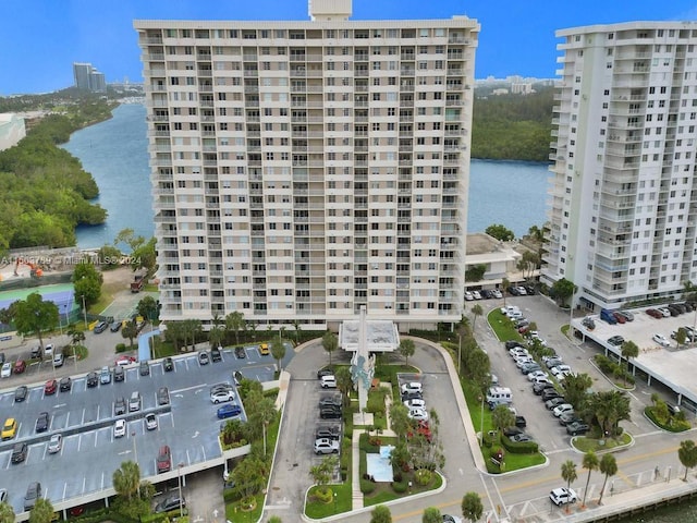 exterior space featuring a water view