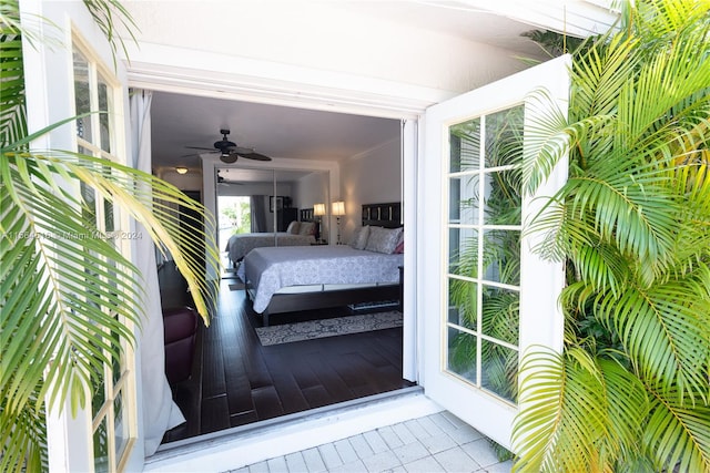 view of tiled bedroom