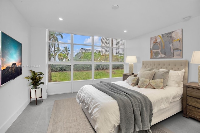 view of tiled bedroom