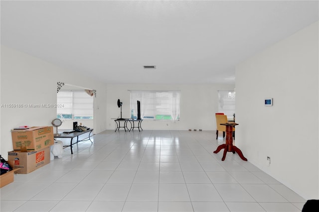 miscellaneous room featuring light tile patterned floors