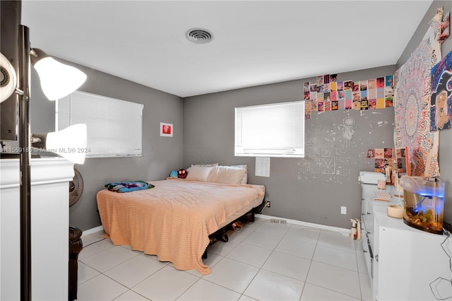 view of tiled bedroom