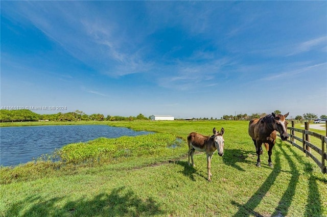 exterior space with a rural view