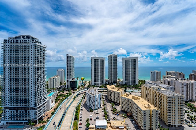 view of city featuring a water view