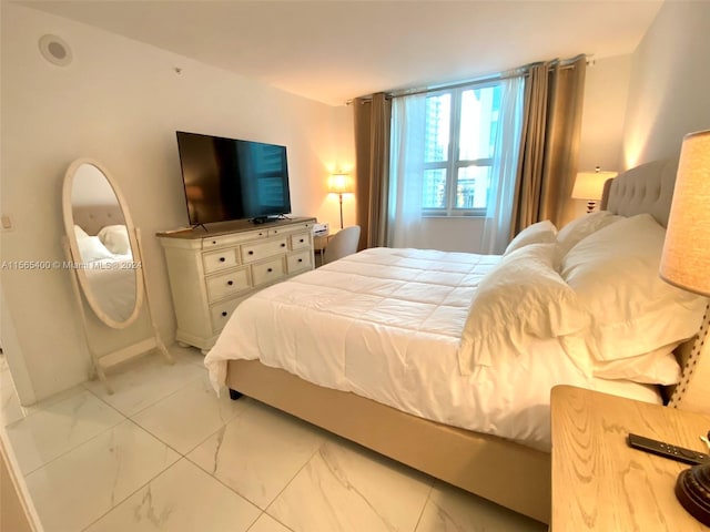 view of tiled bedroom