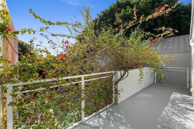 view of patio with a balcony