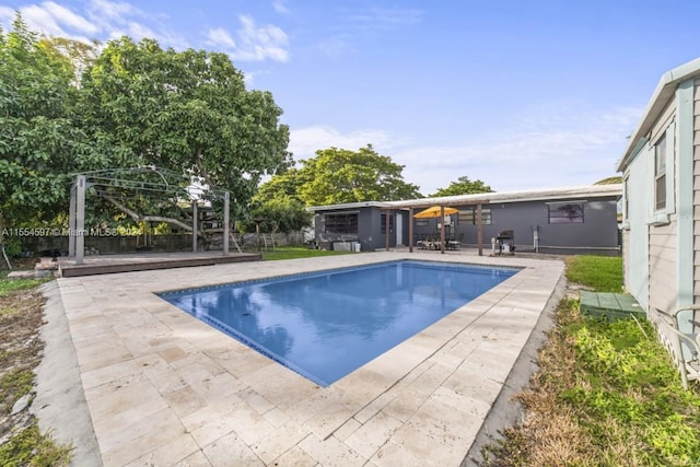 view of pool with a patio