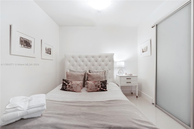 view of tiled bedroom