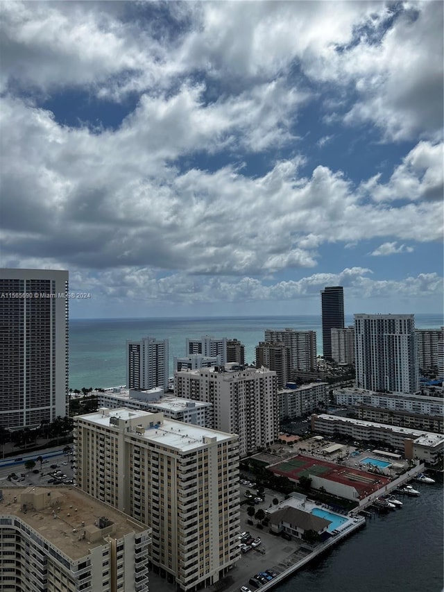 city view featuring a water view