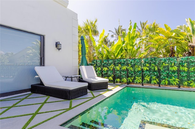 view of pool with a patio