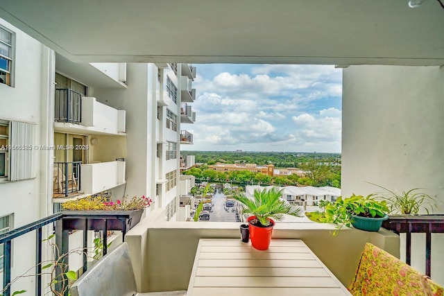 view of balcony