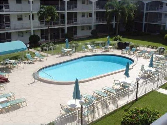 view of pool with a patio