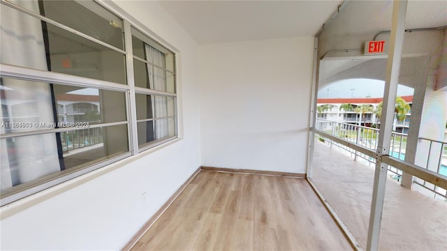 interior space with light wood-type flooring