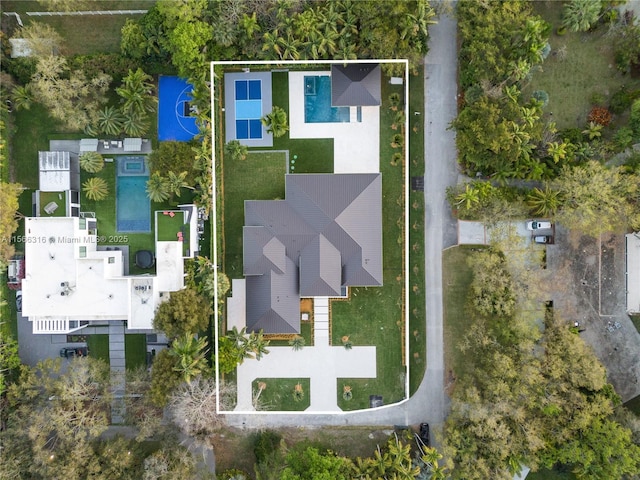 birds eye view of property