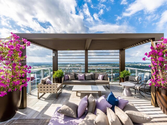 view of patio with an outdoor living space