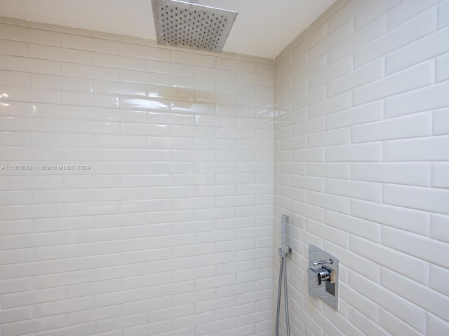 interior details with tiled shower