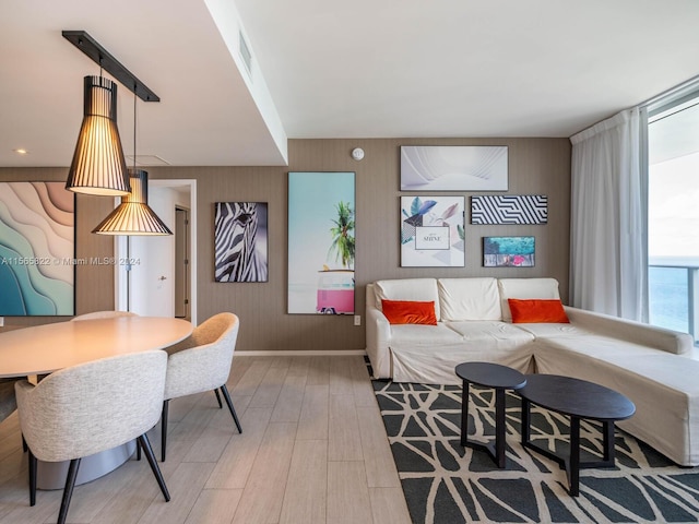 dining room featuring light hardwood / wood-style floors