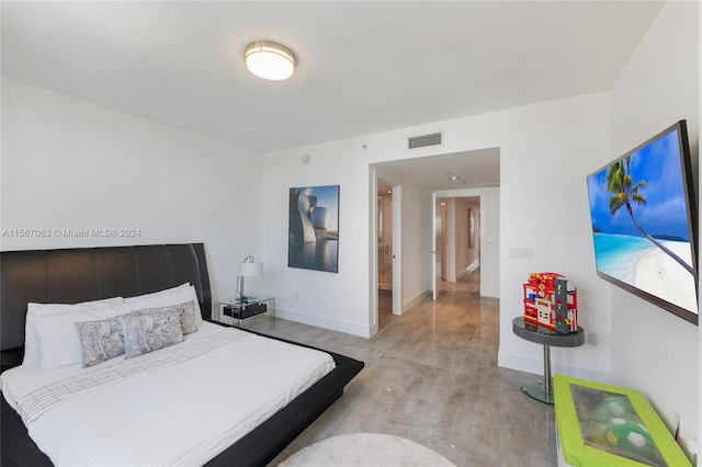 bedroom featuring light wood-type flooring