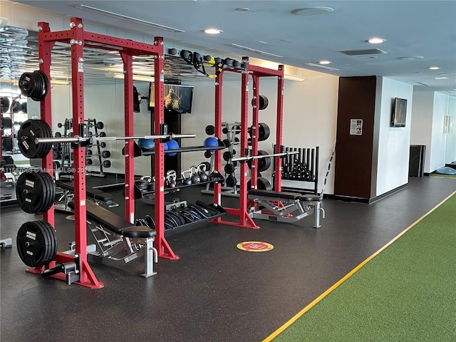 view of workout area