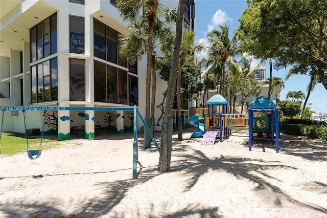 view of jungle gym