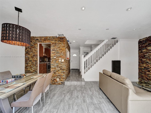 interior space featuring light hardwood / wood-style floors