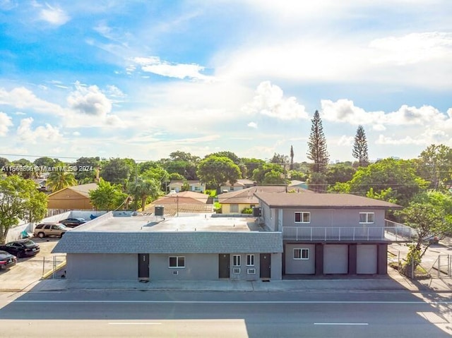 exterior space with a garage