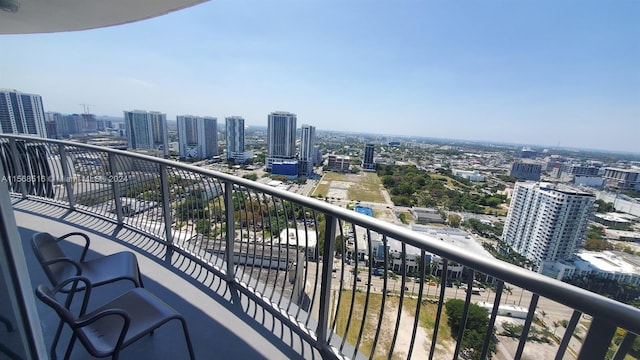 balcony with central AC unit