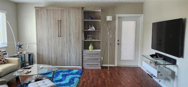 bedroom featuring dark wood-type flooring