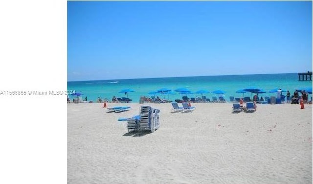 property view of water with a view of the beach