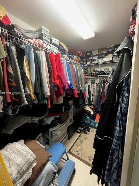 view of walk in closet