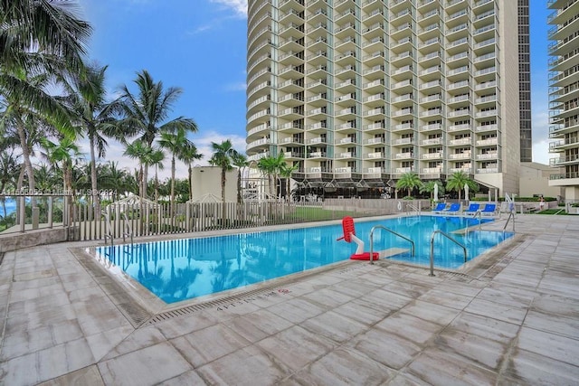 view of pool with a patio