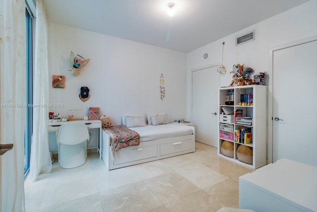 view of tiled bedroom