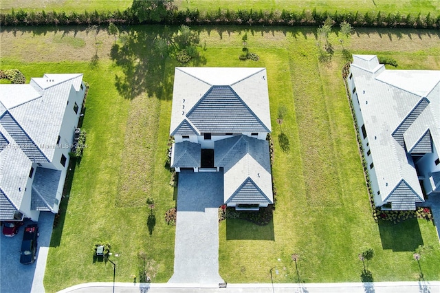 aerial view with a rural view