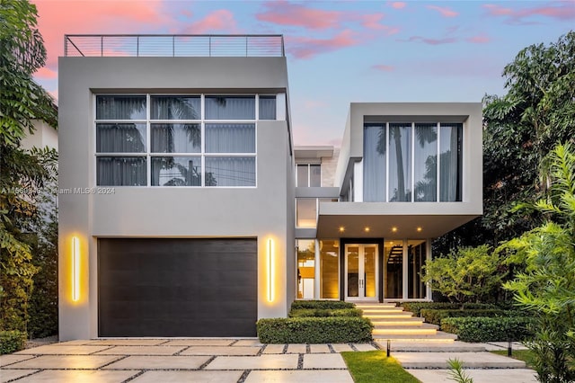 modern home with a garage