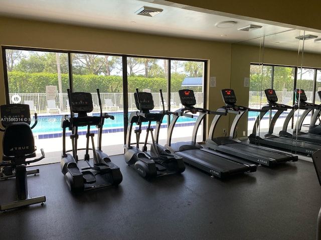 view of workout area