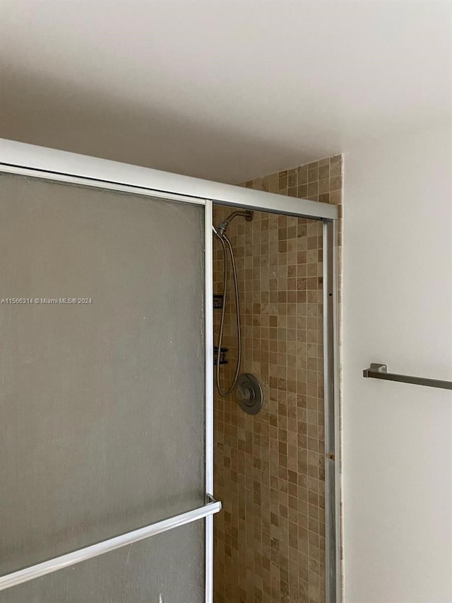 bathroom featuring walk in shower