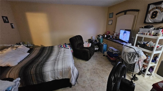 view of tiled bedroom